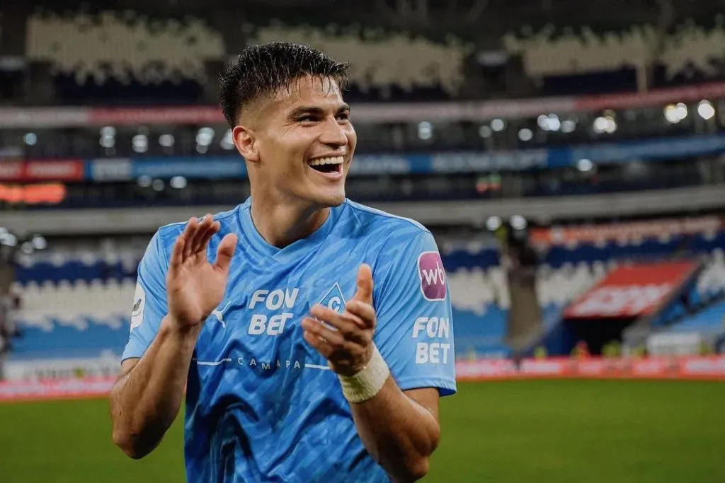 Thomas Galdames sonrió en su primera titularidad por el Krylia. (Foto: Instagram).