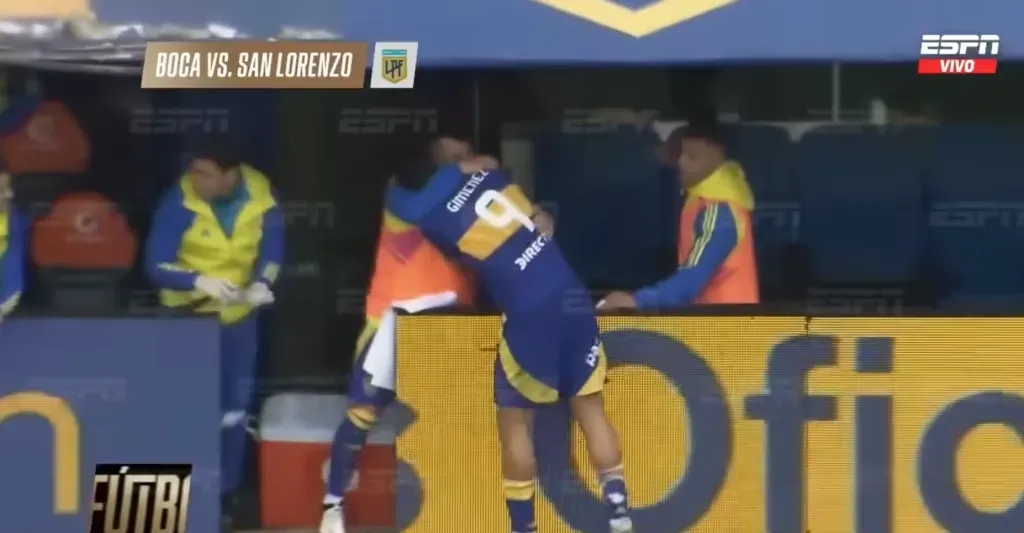 Gary Medel y Milton Giménez. (Captura ESPN).