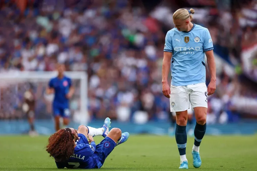 Erling Haaland humilló a Marc Cucurella tras sus burlas. Foto: Getty Images.