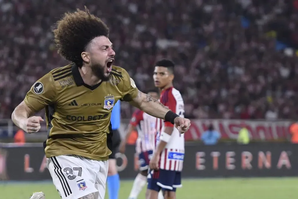 Maximiliano Falcón y Emiliano Amor fueron claves para que Colo Colo esté entre los ocho mejores de Copa Libertadores. Foto: Photosport.