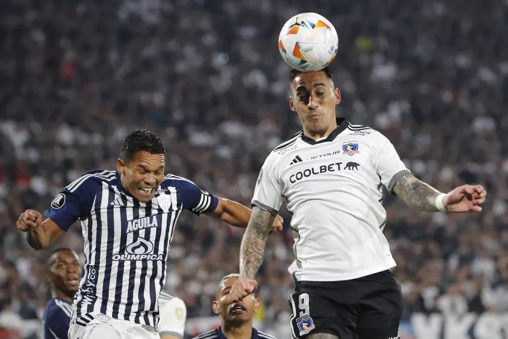 Javier Correa ante Junior en el Monumental. (Felipe Zanca/Photosport).