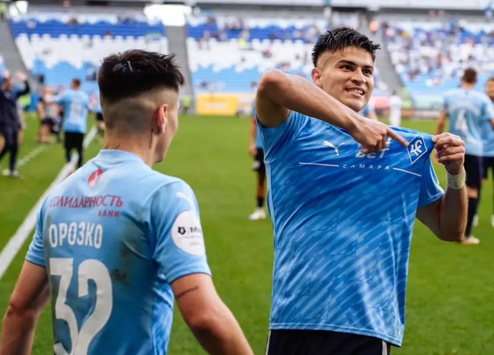 Thomas Galdames anotó un doblete tras su llamado a la Roja. Foto: Comunicaciones Krylia Sovetov.