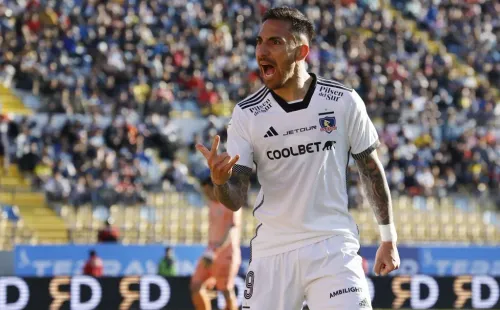 Javier Correa lideró el triunfo de Colo Colo ante Everton. Foto: Photosport.