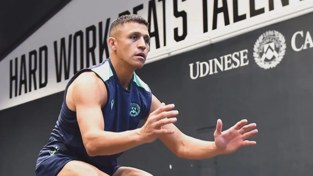 Alexis Sánchez vive un nuevo dolor de cabeza en el Udinese. Foto: Comunicaciones Udinese.