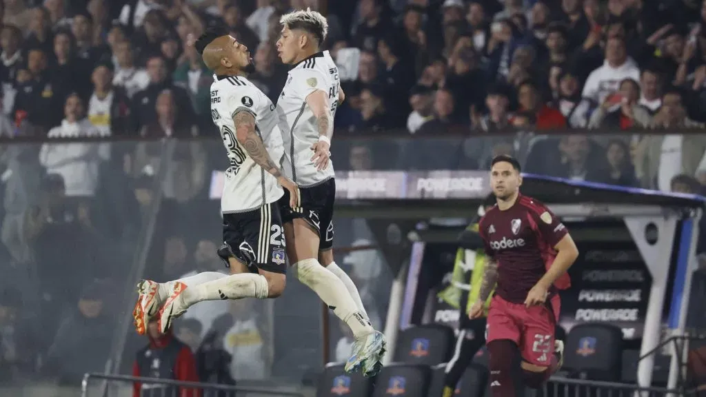 Carlos Palacios mantiene vivo a Colo Colo en la Copa Libertadores. Foto: Photosport.