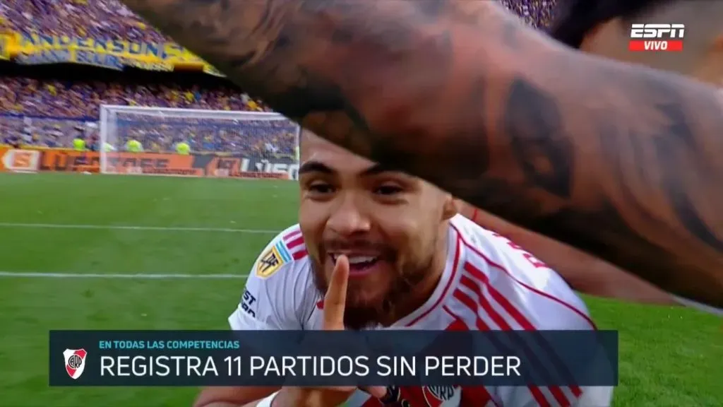 El polémico festejo de Paulo Díaz en la Bombonera