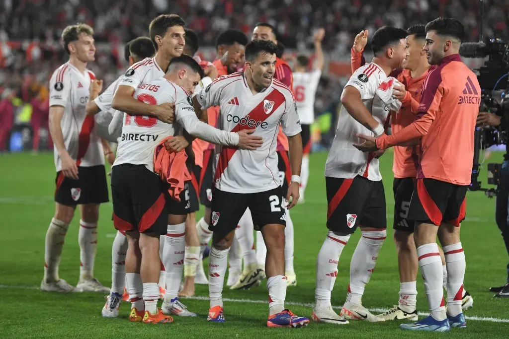 River celebró ante Colo Colo en el Monumental. (Photo by Marcelo Endelli/Getty Images)