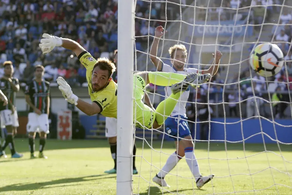 Así quedó Zanahoria Pérez con el golazo de Carlos Lobos. (Felipe Zanca/Photosport).