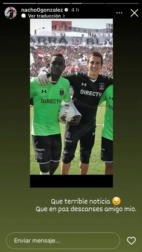 El mensaje de Nacho González a Mou Jadama en sus redes sociales