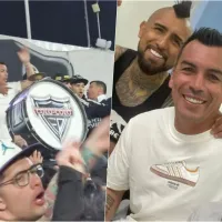 No sólo en la barra: Esteban Paredes celebra en el camarín con Arturo Vidal y Esteban Pavez