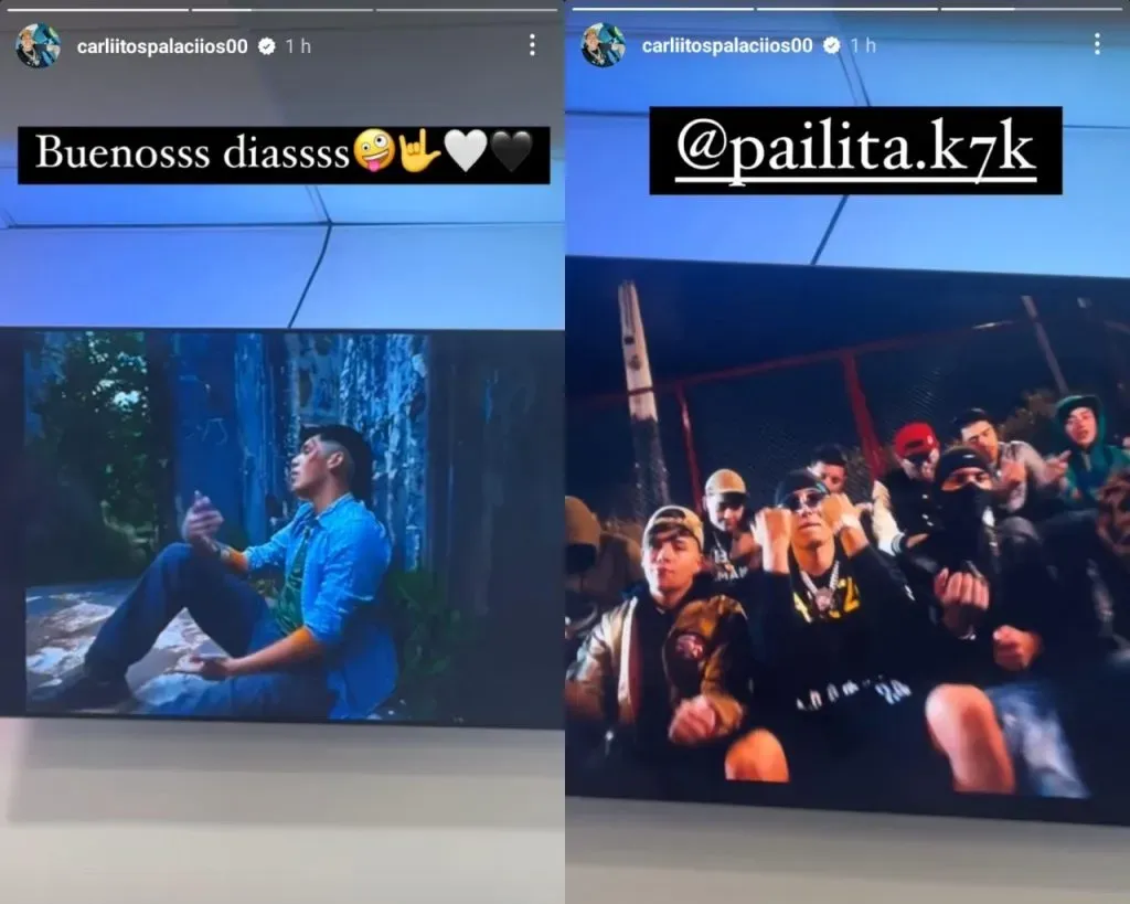 Las historias de Carlos Palacios. Imagen: Instagram