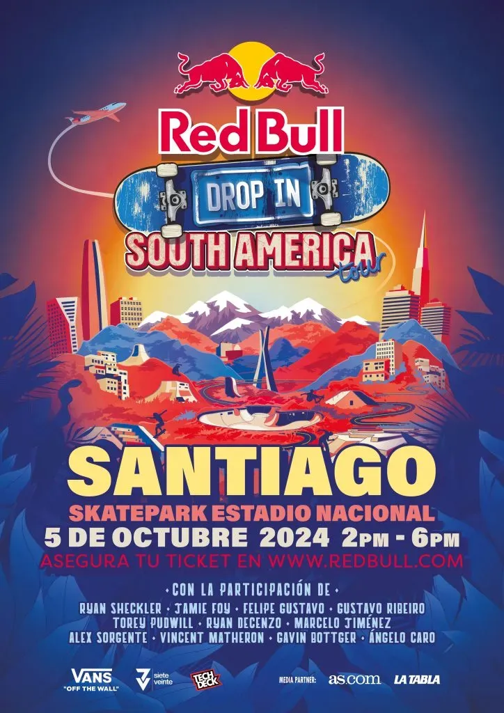 Santiago recibirá lo mejor del skate mundial en el Skatepark del Estadio Nacional.
