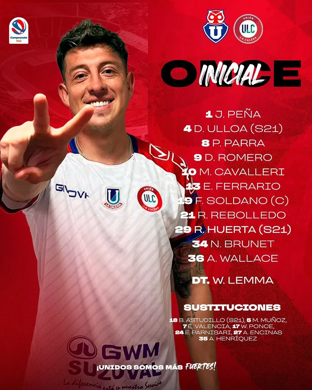 Formación La Calera vs U. de Chile