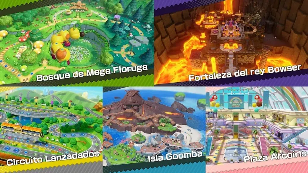 En Super Mario Party Jamboree habrá 5 nuevos tableros para la diversión de todos los jugadores.