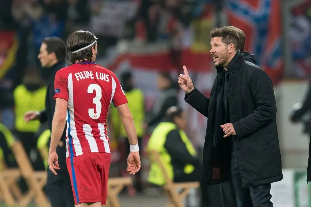 Diego Simeone tuvo un rol fundamental en la vida de Filipe Luis, según sus palabras. (Imago).