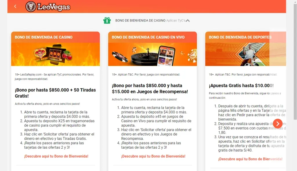 código promocional LeoVegas