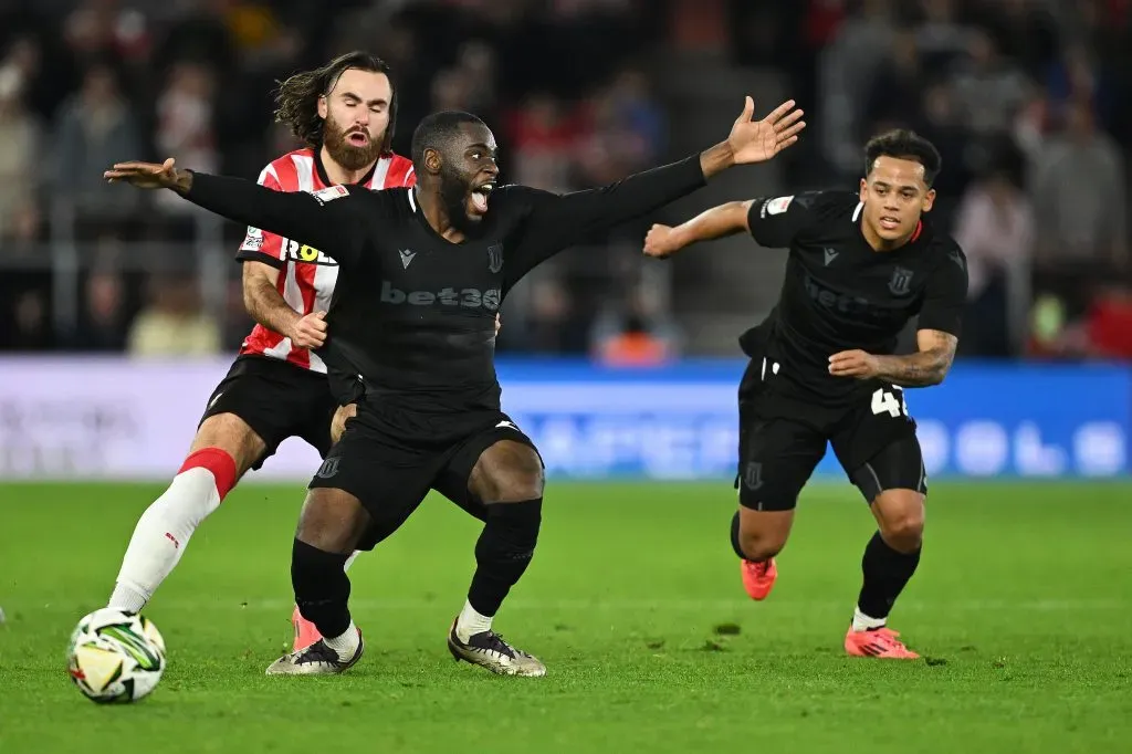 Ben Brereton entró y Southampton ganó en el final ante Stoke City. Foto: Getty Images.
