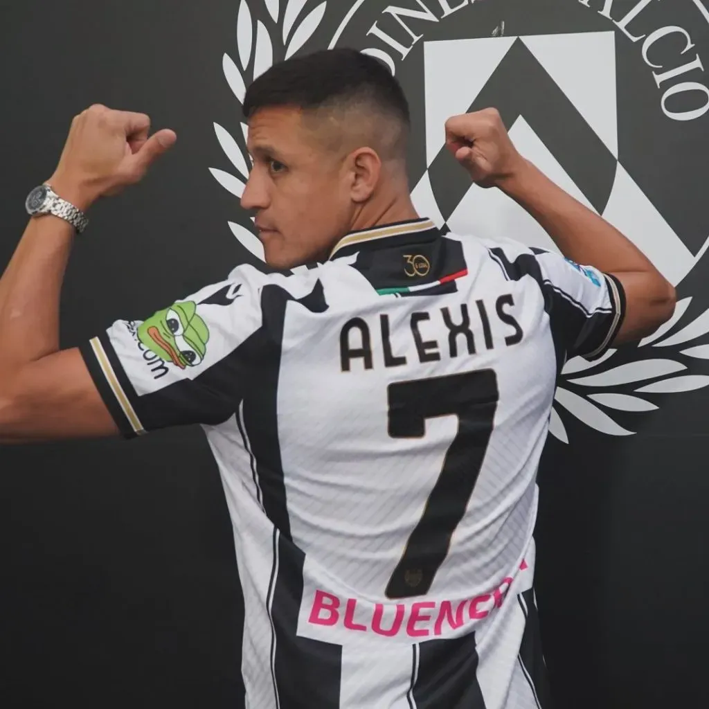 Alexis Sánchez está recuperado y cuenta los días para sumarse a las prácticas. Foto: Udinese.