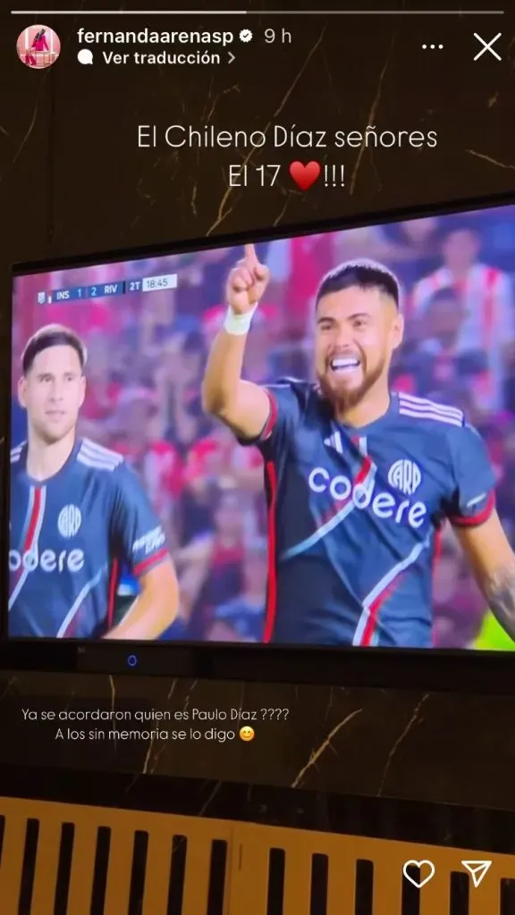 El mensaje en Instagram de la señora de Paulo Díaz
