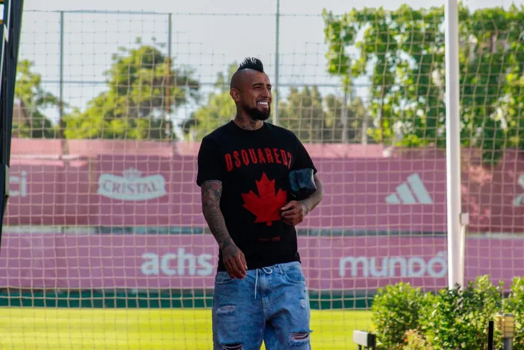 Arturo Vidal regresó a la selección chilena este lunes. Foto: Comunicaciones FFCh.