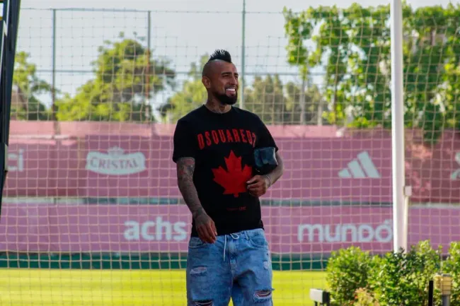 Arturo Vidal reapareció en Juan Pinto Durán para ser parte, por primera vez, del proceso de Ricardo Gareca. Foto: Francisca Guajardo, Comunicaciones FFCh.