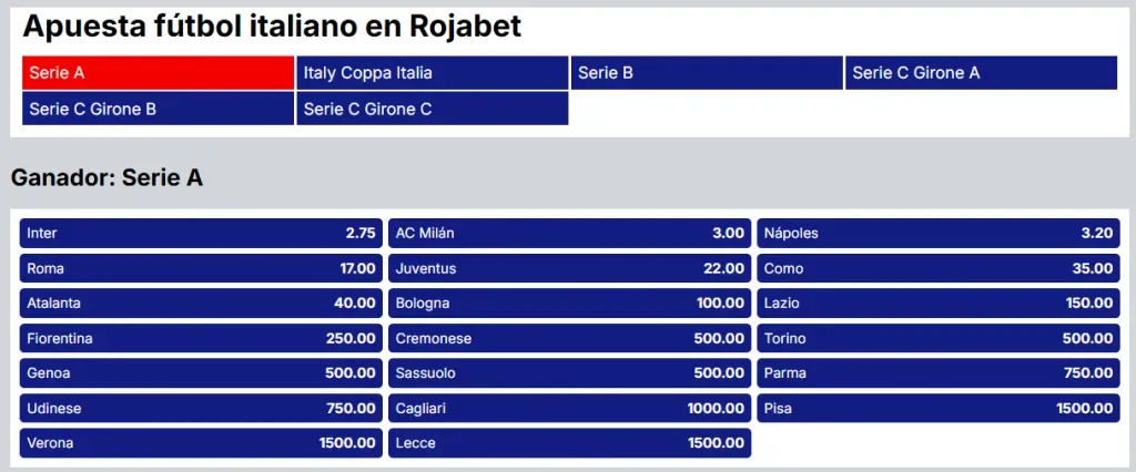 Tomada desde Rojabet el 10/10/2025