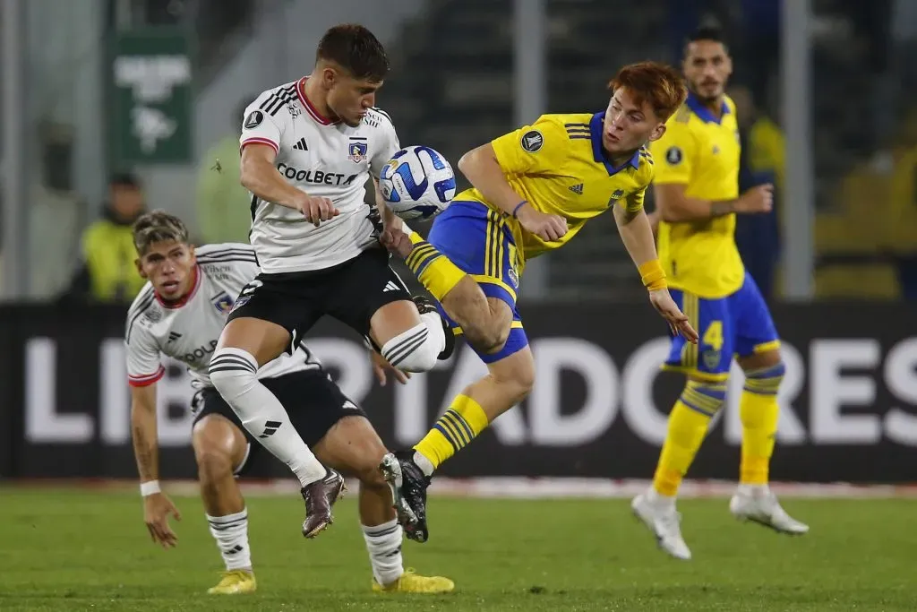 El Colo Gil ante el Colo Barco en la Libertadores del 2023. Imagen: Getty.