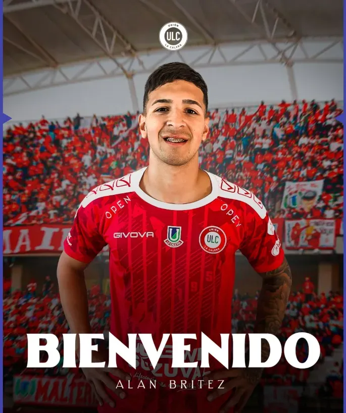 Alan Britez llega a Chile con los Cementeros. Foto: Unión La Calera.