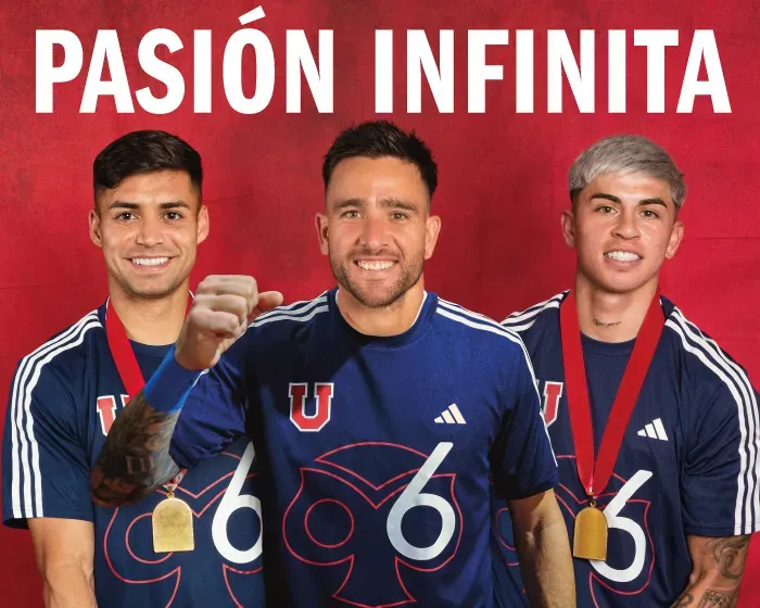 adidas también festeja la sexta estrella de Universidad de Chile en la Copa Chile 2024 con una camiseta especial ya disponible. Foto: adidas.