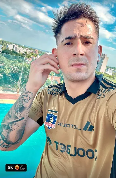 Guillermo Paiva se mostró entrenando en vacaciones con la camiseta de Colo Colo. Foto: Instagram