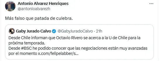 El categórico mensaje del presidente de Barcelona ante los rumores de Rivero a Universidad de Chile. | Foto: Captura.