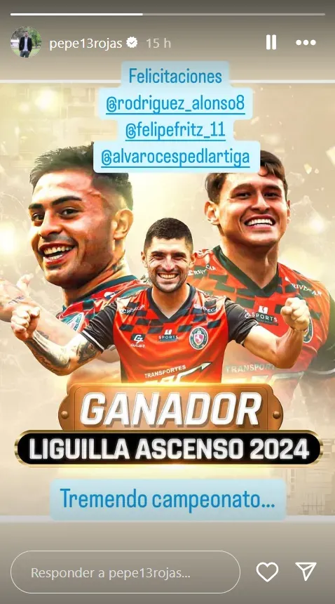 Captura Instagram Pepe Rojas.