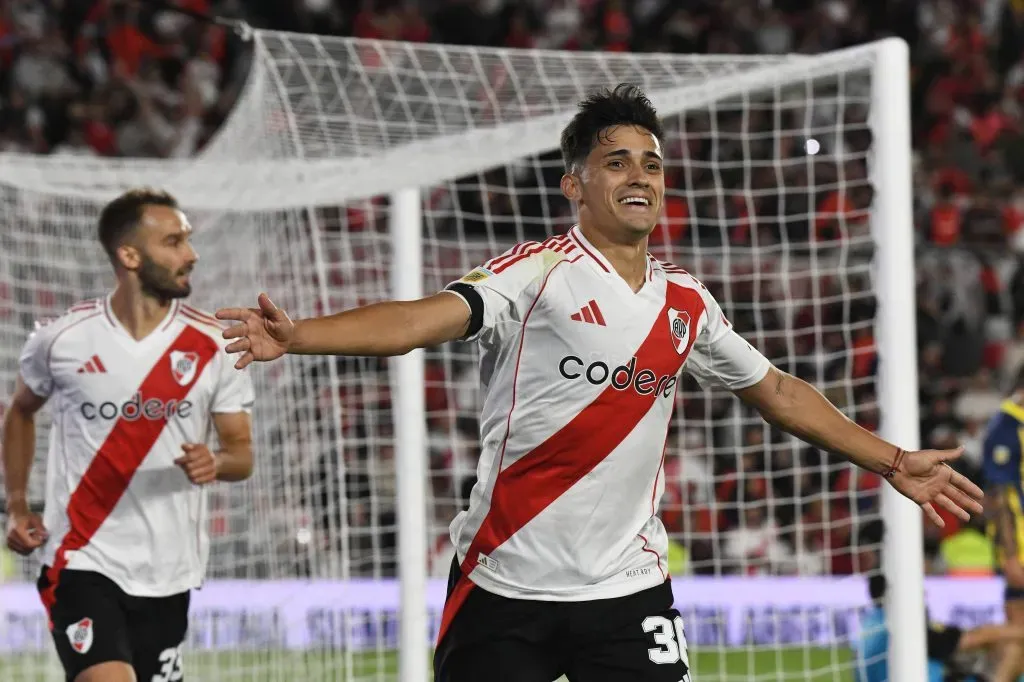 Pablo Solari celebrando en River. Foto: Imago