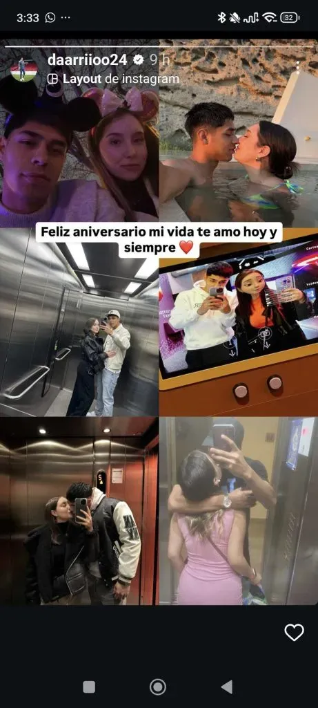 La romántica postal de Darío Osorio