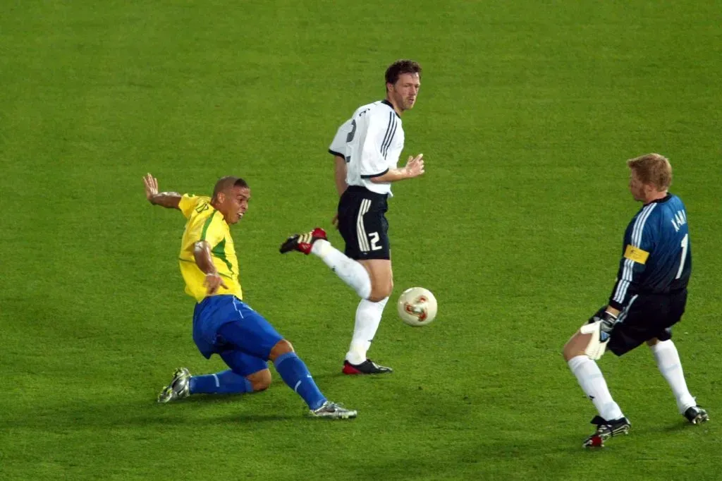 Ronaldo convirtió los dos goles con los que Brasil derrotó a la Alemania de Kahn en el Mundial del 2002. (Foto: Getty)