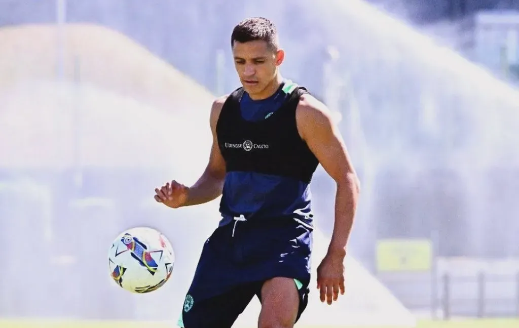 Alexis Sánchez por fin podría debutar en Udinese este sábado ante Napoli. | Foto: Udinese.
