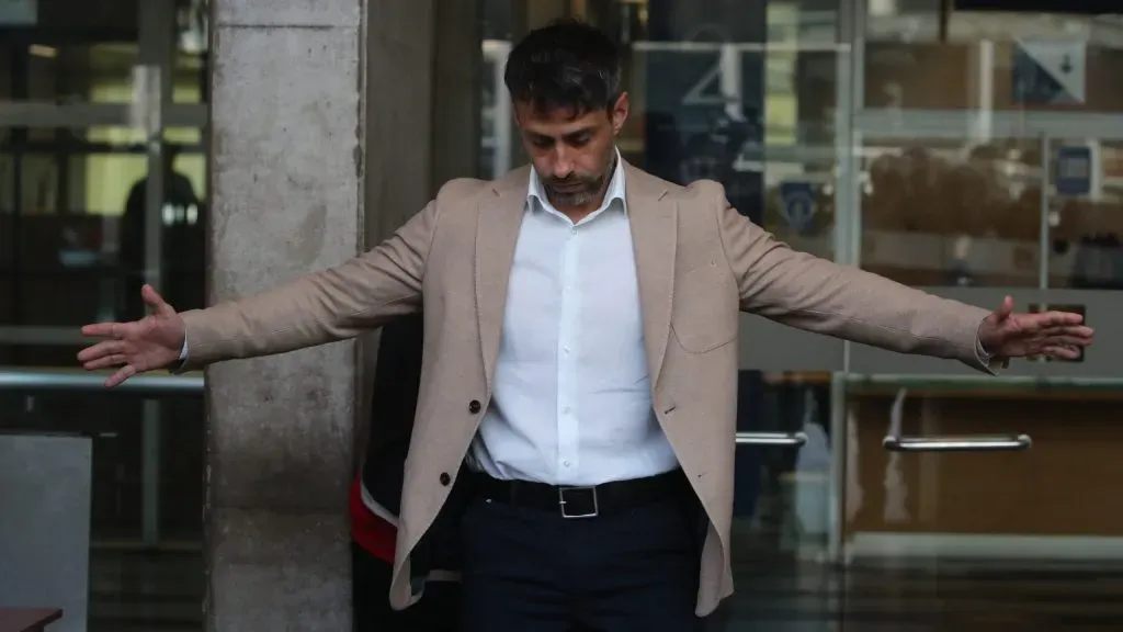 Jorge Valdivia en el Centro de Justicia en Santiago.