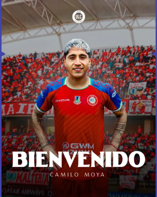 La gráfica para oficializar a Camilo Moya. (Foto: Unión La Calera SADP).