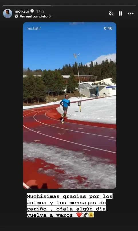 Mohamed Katir en su cuenta de Instagram.