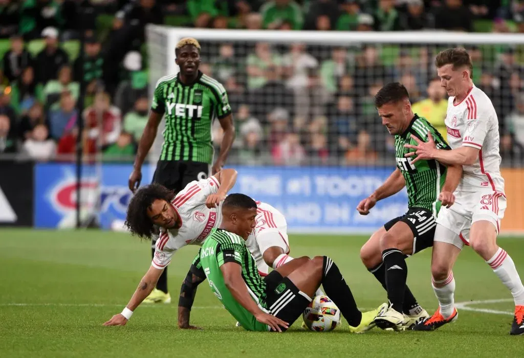 Jhohan Valencia y Diego Rubio coincidieron en el Austin FC de Estados Unidos. (Imago).