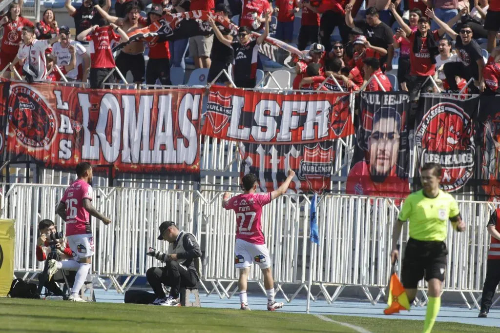 Así gritó Flavio Moya su gol ante O’Higgins: anotó tres tantos en el Campeonato Nacional 2024. (Jorge Loyola/Photosport).