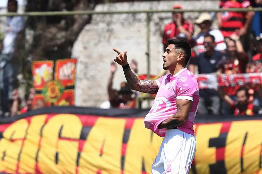 Christopher Díaz celebra uno de los cuatro goles que convirtió para Rangers en el Campeonato Ascenso 2024. (Javier SalvoPhotosport).