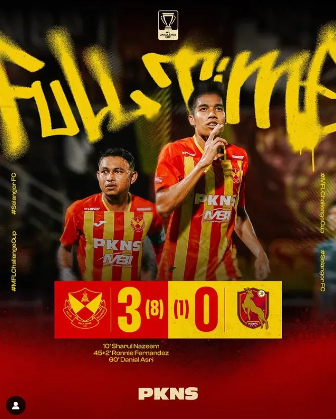 Captura Instagram Selangor FC.