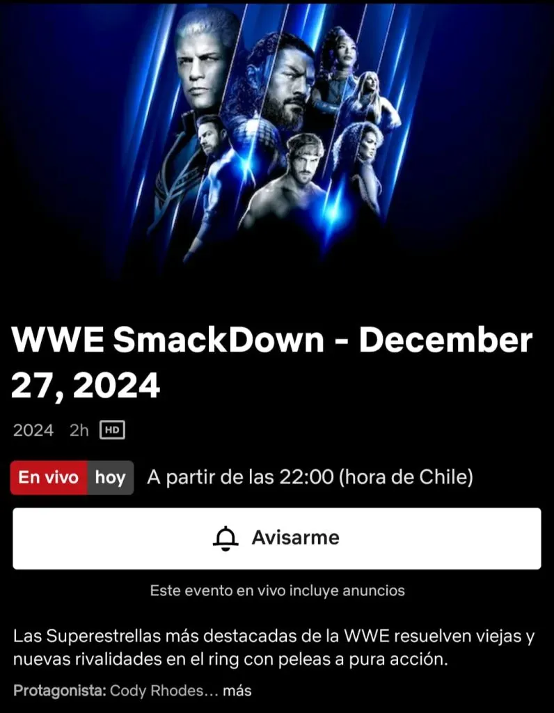 El anuncio de Netflix para el debut .