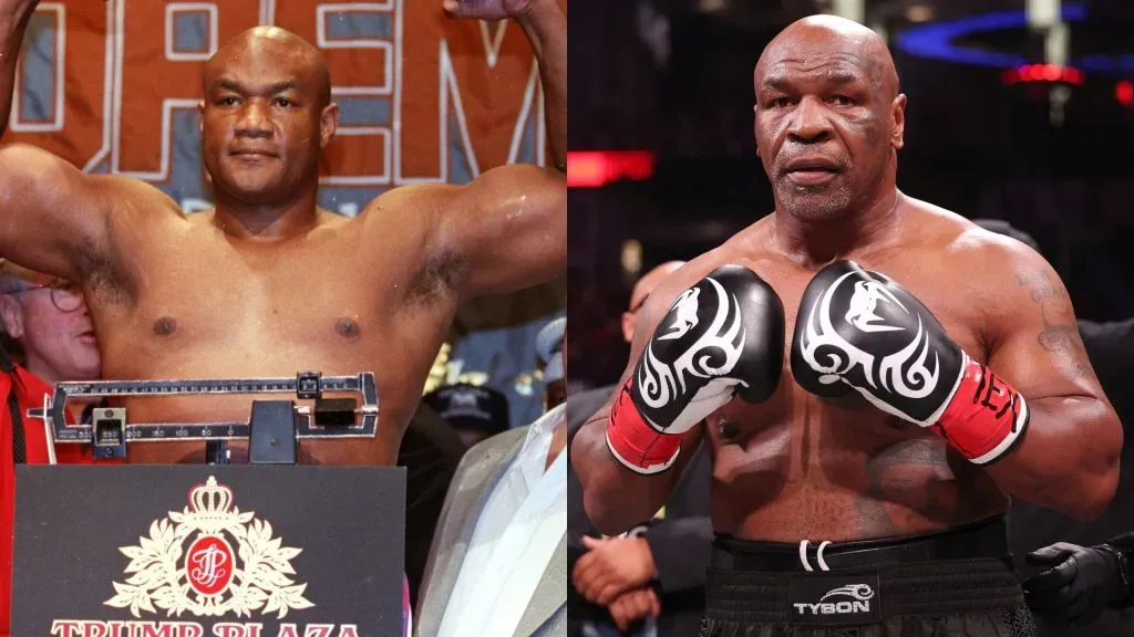 George Foreman y Mike Tyson (Getty Images).
