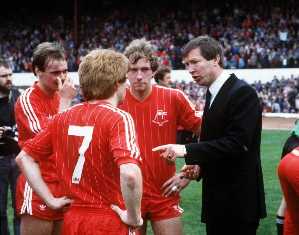 Alex Ferguson, entrenador del Aberdeen en 1983 (Imago).