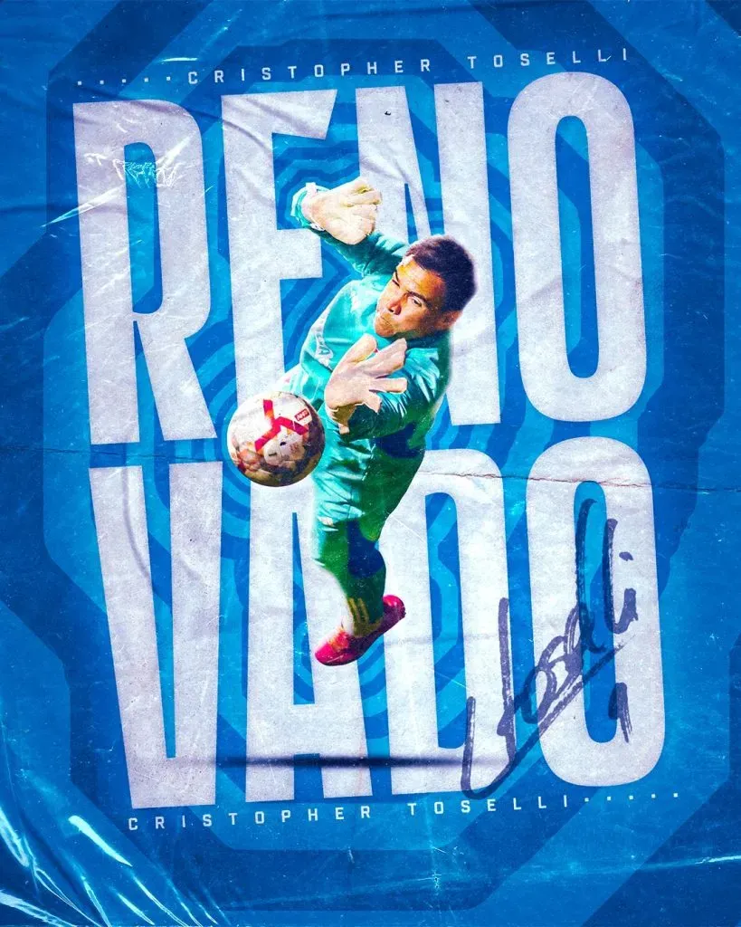 La imagen con que Universidad de Chile confirmó la renovación de Toselli.