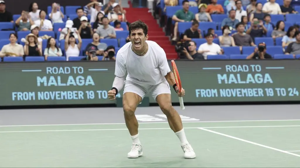 Cristian Garin celebró en Australia.