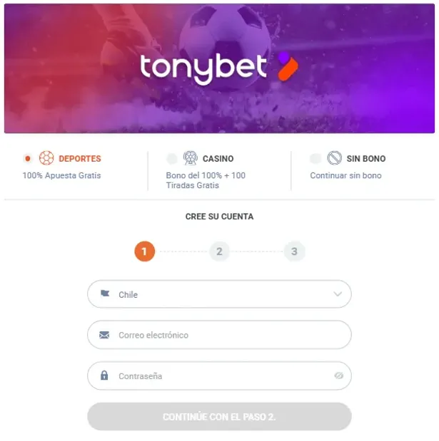 CODIGO PROMOCIONAL TONYBET