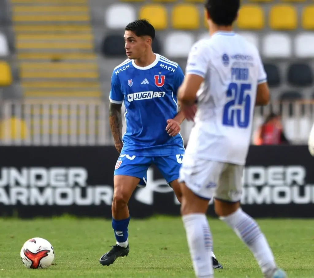Gonzalo Montes de la U durante el partido amistoso de la copa Betano contra Godoy Cruz (Photosport).